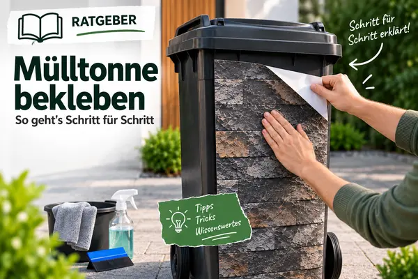 Mülltonne bekleben