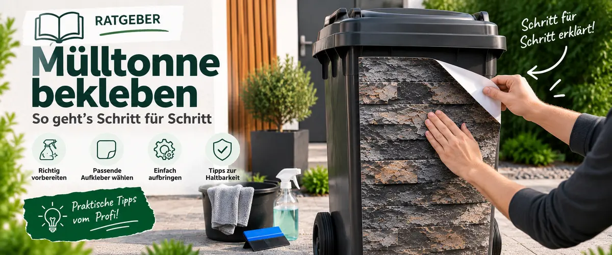 Mülltonne bekleben Anleitung